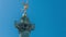 The column and statue at the Place de la Bastille timelapse in Paris.