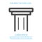 Column vector icon EPS 10. Simple isolated greek pillar sign symbol