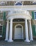 Columned portico entrance to the Home of Franklin D. Roosevelt National Historic Site