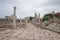 Columned street. Roman remains in Tyre. Tyre is an ancient Phoenician city. Tyre, Lebanon