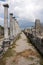 Columned west street in Perge Ancient City in Antalya