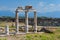 Columns of the ancient gymnasium in the antique city of Hierapolis, Pamukkale, Turkey