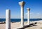 Columns in ancient ruined Greek town Chersonese, Crimea