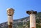 Columns of an ancient temple in Ephesus in Turkey