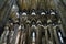 Columns of the beautiful Duomo di Milano in Milan, Italy