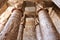 Columns in Denderah Temple, Qena, Egypt