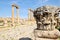 Columns detail of ruined Greco-Roman city in Jerash, Jordan