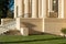 Columns at the entrance to the Inyo County Courthouse in Independence, California, USA