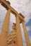 Columns of Erechtheion in Acropolis of Athens Greece