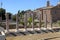 Columns on famous ancient Roman Forum, Rome, Italy.