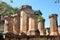 Columns at the foot of the Po Nagar Cham towers in Nha Trang