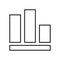 Columns Graph Outline Flat Icon on White