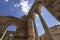 Columns of the great basilica in the old capital Pliska in Bulgaria near the town of Shumen