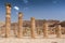 Columns at Great Temple Nabataean ancient town Petra, Jordan