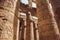 Columns with hieroglyphs in Karnak Temple at Luxor, Egypt. travel