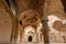 Columns of historical Jameh Mosque of Isfahan, Iran. Example of Islamic culture