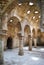 Columns inside the Arab baths with star shaped skylights, Ronda, Spain.