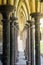 Columns inside Saint Michel Abbey - the main medieval landmark of British Frantsii