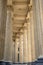 Columns of the Kazan Cathedral in the central historical part of St. Petersburg