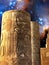 Columns of the Kom-Ombo Temple and Small Magellanic Cloud (Elements of this image furnished by NASA)