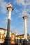 Columns with lion statue in Piazza dei Signori in Vicenza in Veneto (Italy)