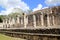 Columns Mayan Chichen Itza Mexico ruins in rows