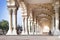 Columns in palace - Agra Red fort India