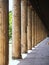 Columns of Palestra Grande of Pompeii Italy