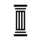 columns and posts glyph icon vector illustration