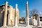 Columns of the ruined Library of Hadrian in Athens, Greece