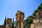 Columns at ruins of Capernaum archaeology site