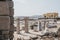 Columns and ruins on the Sacred Way on the island of Delos, Greece