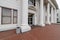 Columns surround the entrance to the Douglas County Courthouse in Roseburg, Oregon, USA