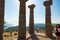 Columns of Temple of Athena ruins in Assos Canakkale