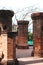 Columns of the temple of Cham in Vietnam