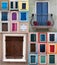 Colurful windows montaghe from Caorle