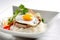 Com Tam, Vietnamese dish with broken rice served with grilled pork, pickled vegetables, fried egg, AI generative