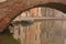 Comacchio, canal bridge in winter. Ferrara, Emilia Romagna, Italy