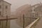 Comacchio, canal in winter. Ferrara, Emilia Romagna, Italy