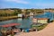 Comacchio, Ferrara, Italy: landscape of the wetland with fishing huts