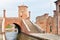 Comacchio, Italy. View of the historic bridge Trepponti