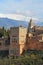 Comares Tower of the Alhambra in Granda, Spain vertical