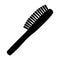 Comb brush. Black silhouette comb brushes for combing and detangling hair.