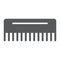 Comb glyph icon, hairdressing and accessories, hair brush sign, vector graphics, a solid pattern on a white background.