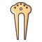 Comb for hair decoration icon, cartoon style