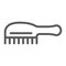 Comb line icon, hair and care, brush sign, vector graphics, a linear pattern on a white background.