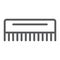 Comb line icon, hairdressing and accessories, hair brush sign, vector graphics, a linear pattern on a white background.