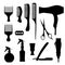 Comb set barbershop hairdressing tools objects