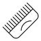 Comb thin line icon. Brush illustration isolated on white. Hair comb outline style design, designed for web and app. Eps