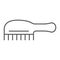 Comb thin line icon, hair and care, brush sign, vector graphics, a linear pattern on a white background.